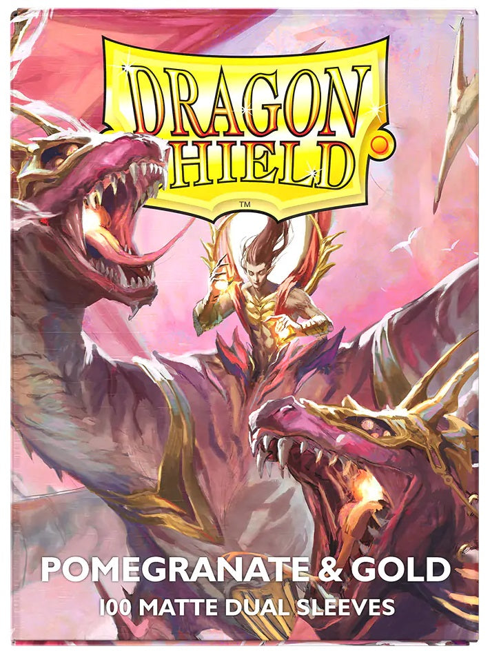 Dragon Shield - Pomegranate & Gold - Dual Matte Sleeves 100ct
