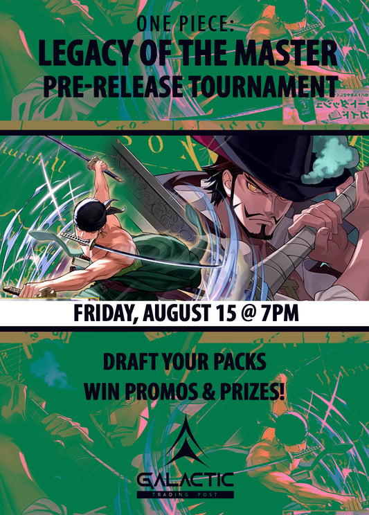 Tournament poster for One Piece OP-12 prerelease tournament. 