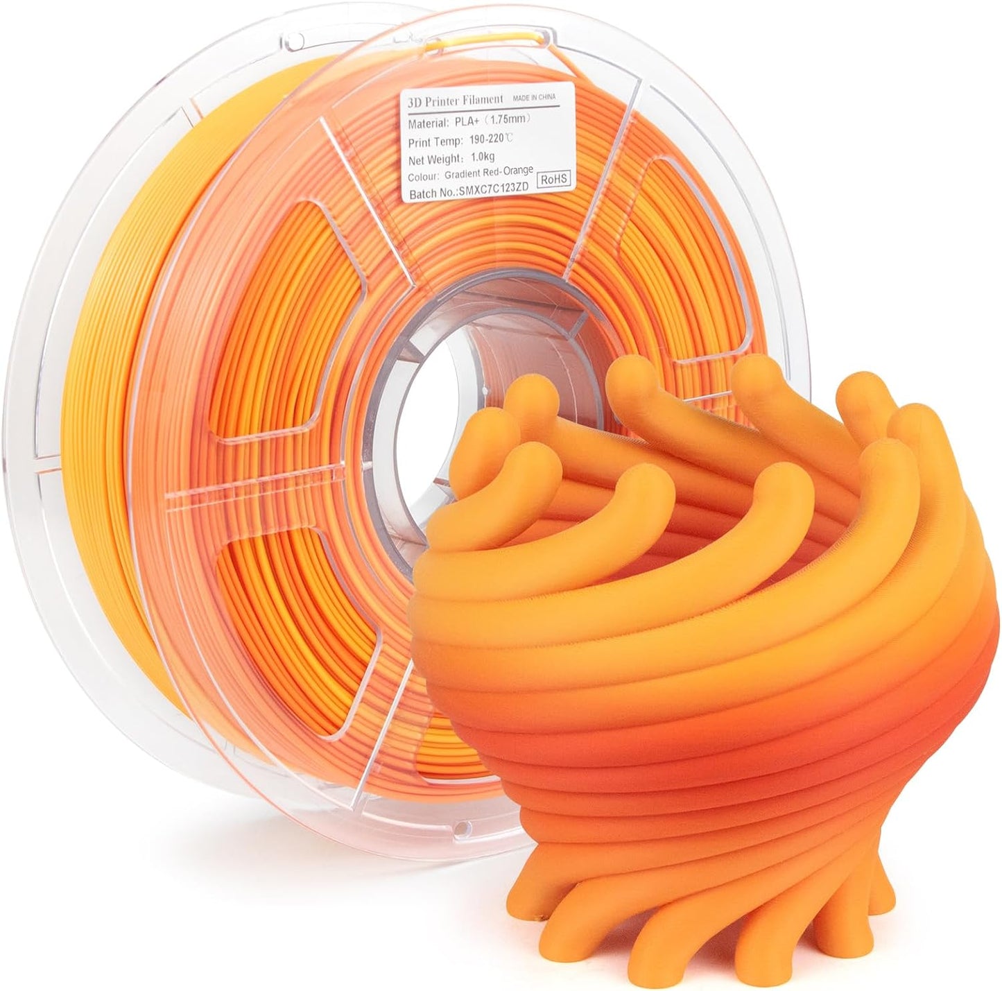 Galactic3D PLA+ | 1.75mm / 1 kg - Matte Gradient (Red + Orange)