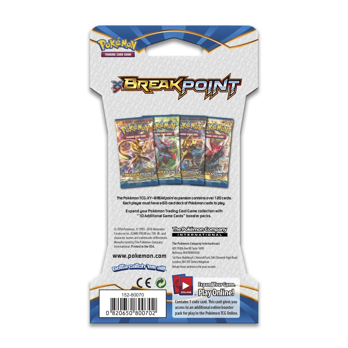 Pokémon TCG: XY Breakpoint Sleeved Booster Pack