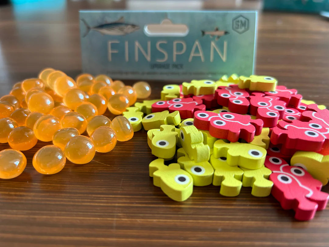 Finspan Upgrade Pack (Wooden Tokens & Squishy Eggs) for the Board Game