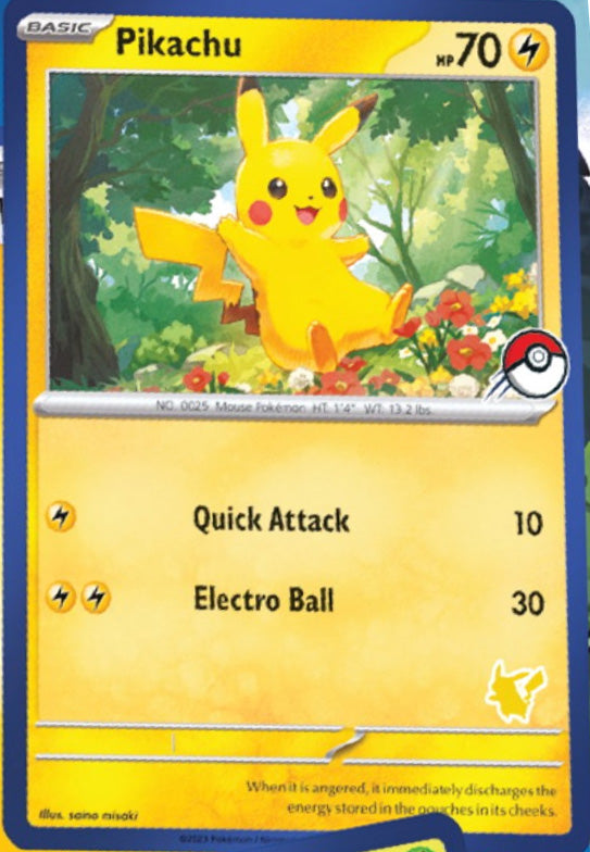 this is the pikachu card contained in the deck