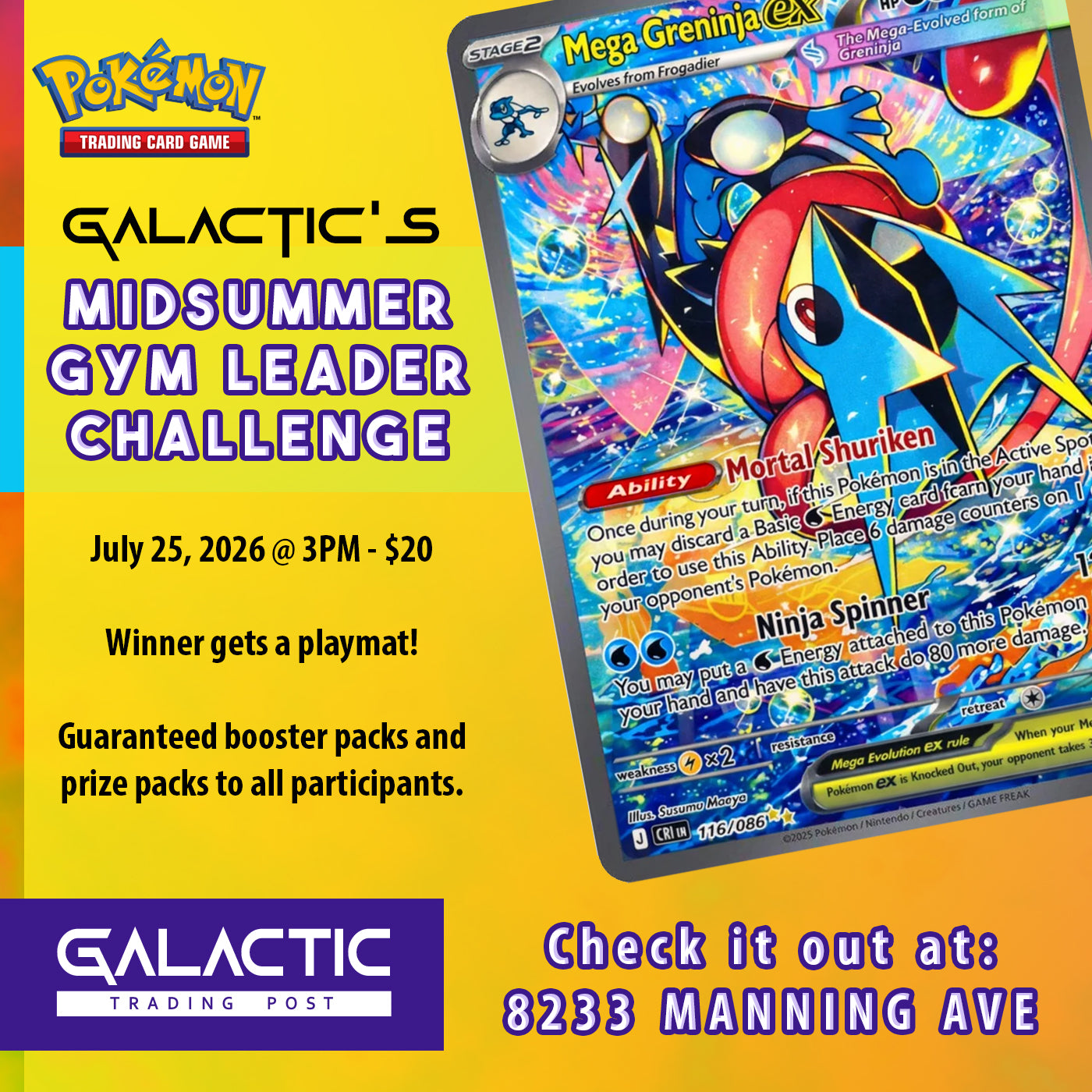 Pokémon TCG: Midsummer Gym Leader Challenge [Event] - Sat, July 25