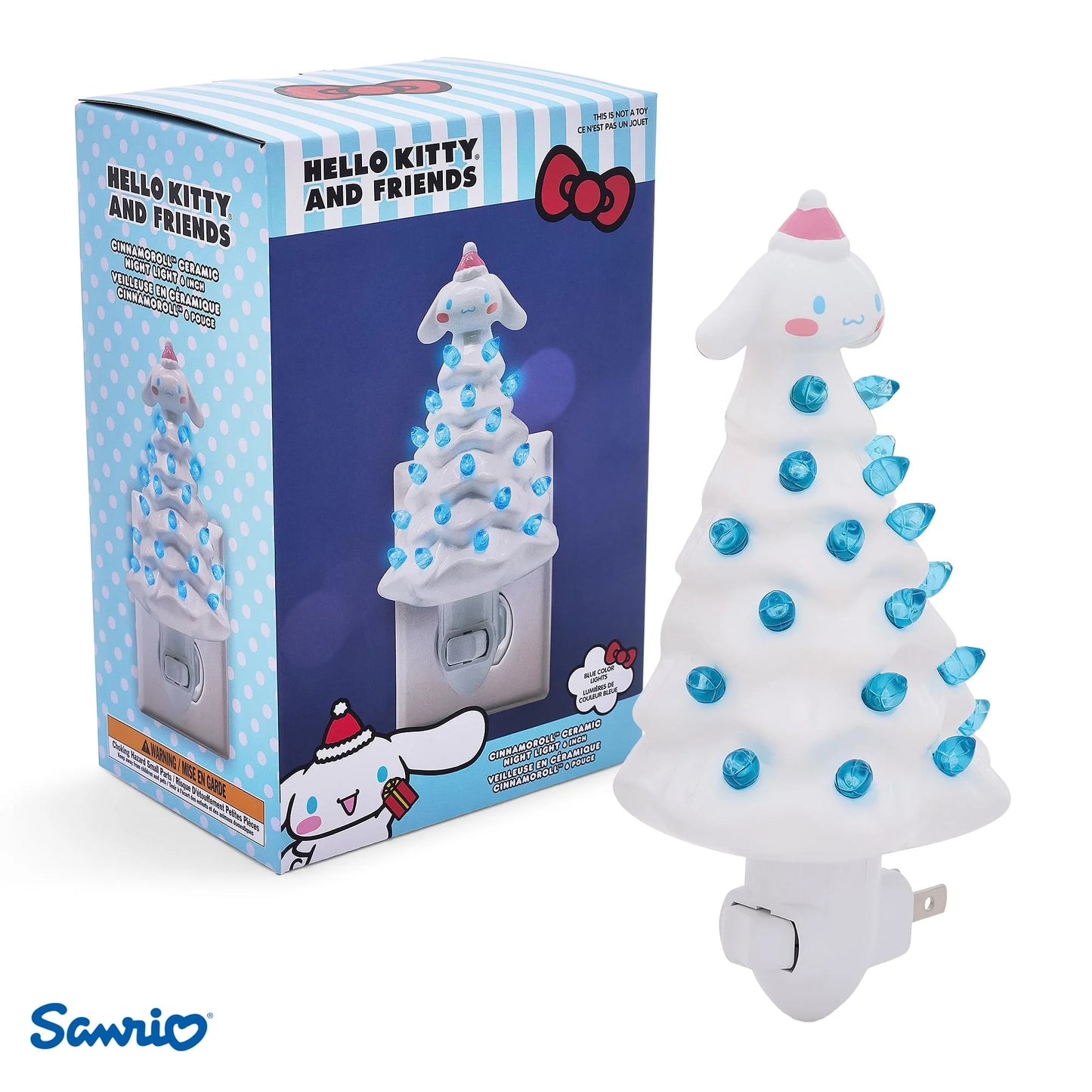 Sanrio Cinnamoroll 6-Inch Ceramic Christmas Tree Plug-In Nightlight