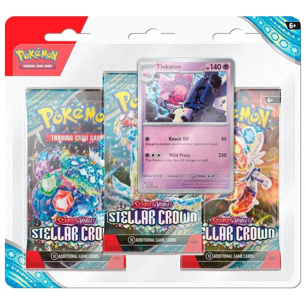 Pokémon TCG: Stellar Crown 3-Pack Blister (Tinkaton)