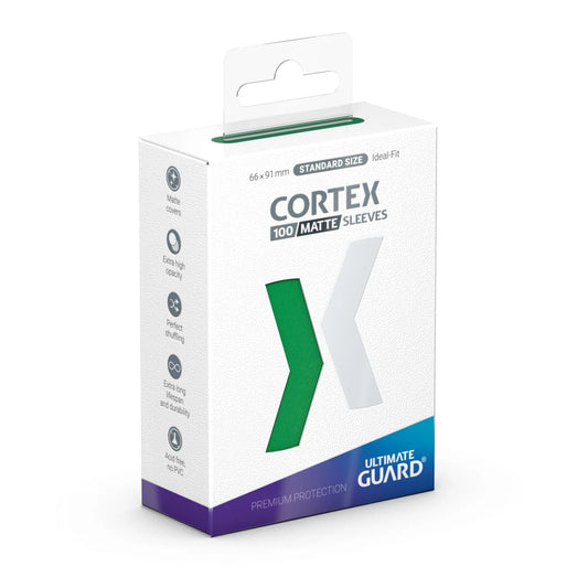 Cortex Sleeves - Standard Size - Matte 100ct - Green/Matte
