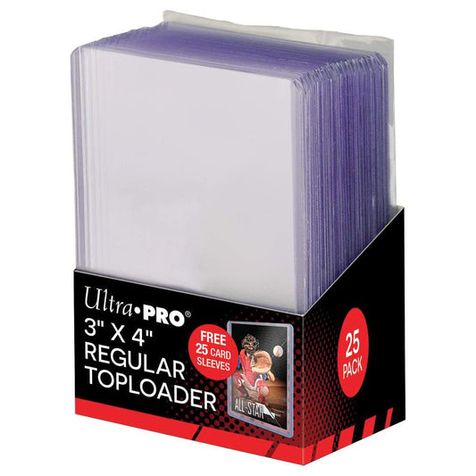 UltraPro 3" x 4" Regular Toploaders (Pack of 25)