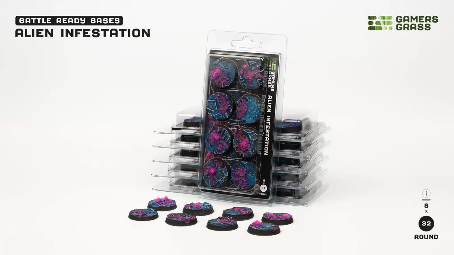 Gamers Grass - Alien Infestation (Battle Ready Bases 8x32 Round)