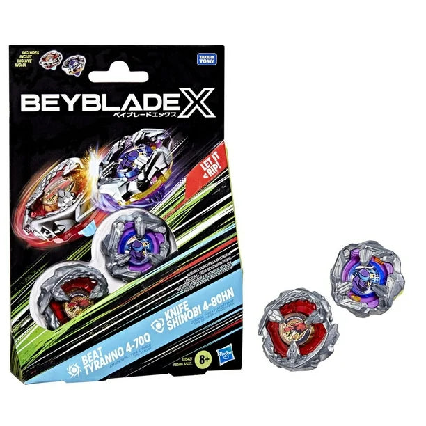 Beyblade X: Beat Tyranno 4-70Q & Knife Shinobi 4-80HN