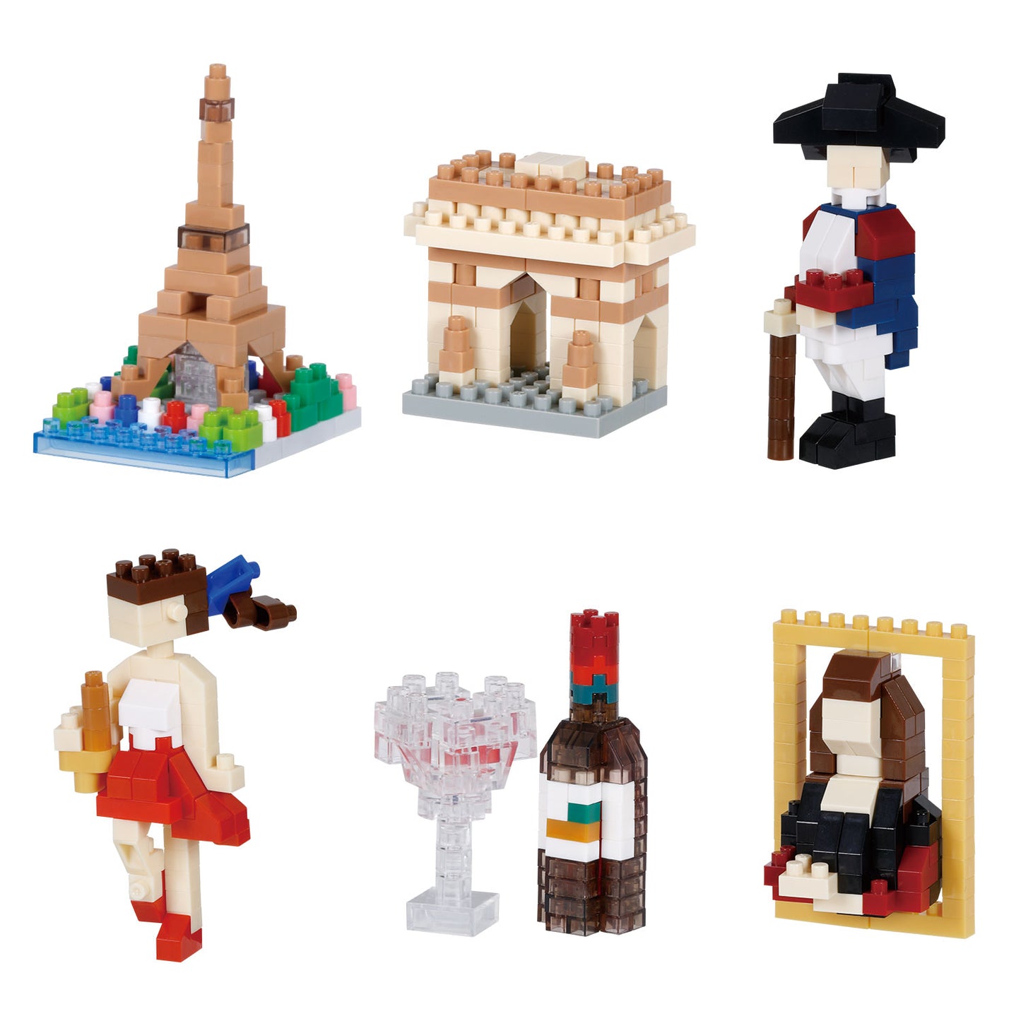 Nanoblock mininano Series France Assortment 1 "Travel" (Blind Box of 6)