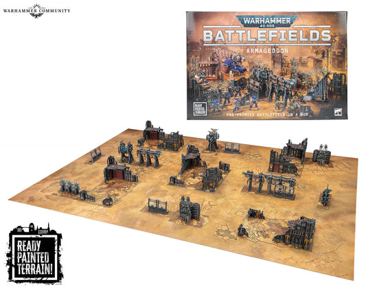 Warhammer 40000 Battlefields Armageddon ready-painted terrain set