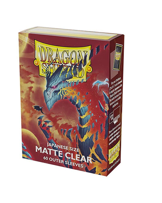 Dragon Shield - Matte Clear - Outer Sleeves (60 Count - Japanese Size)