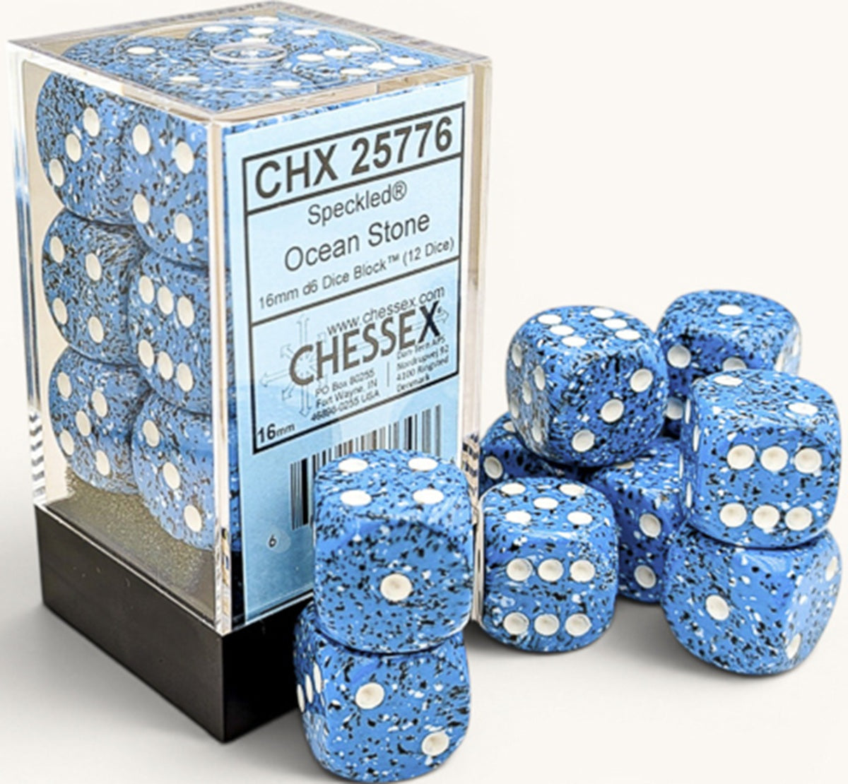 Chessex Speckled 12D6 Ocean Stone 16MM