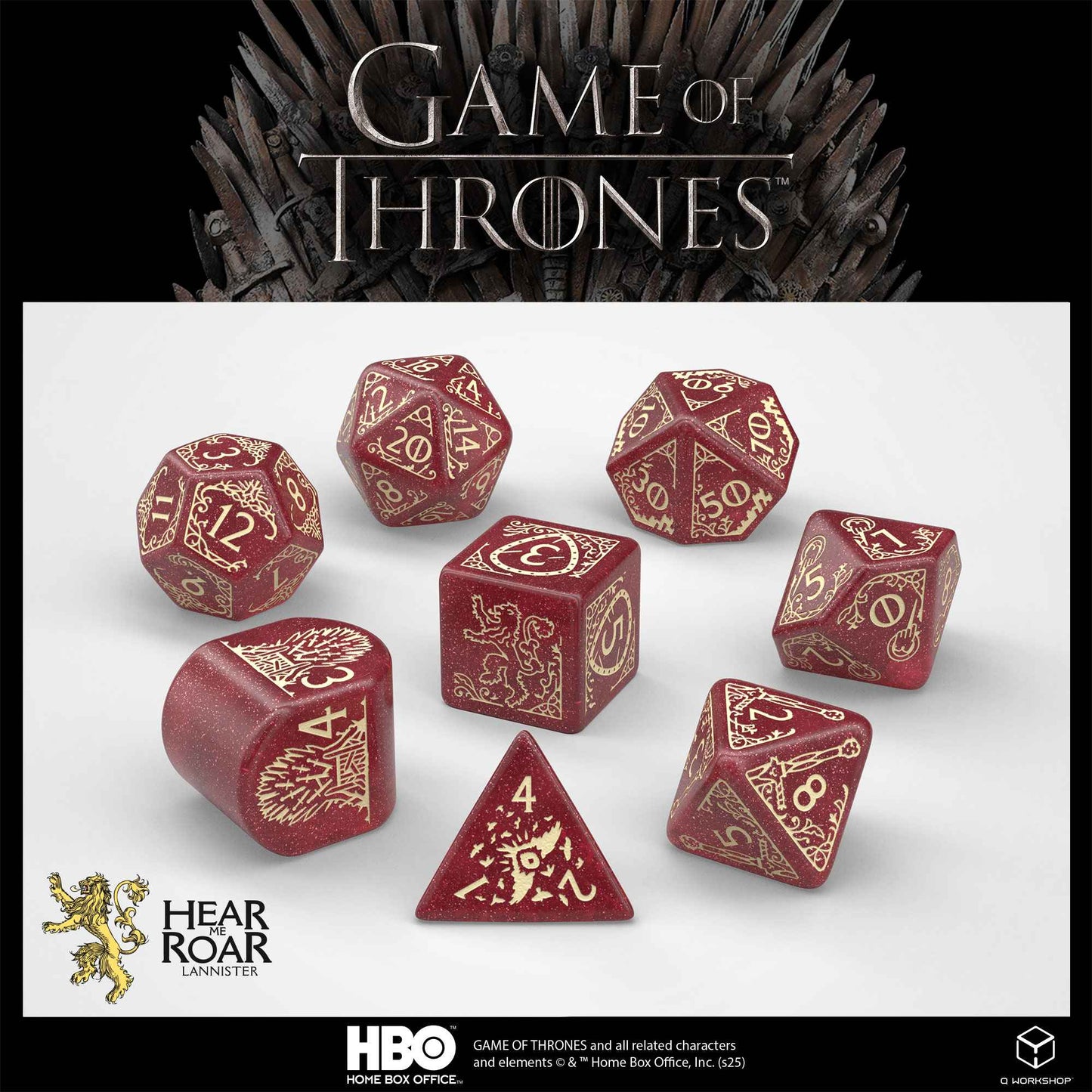 Game of Thrones Lannister Dice Set
