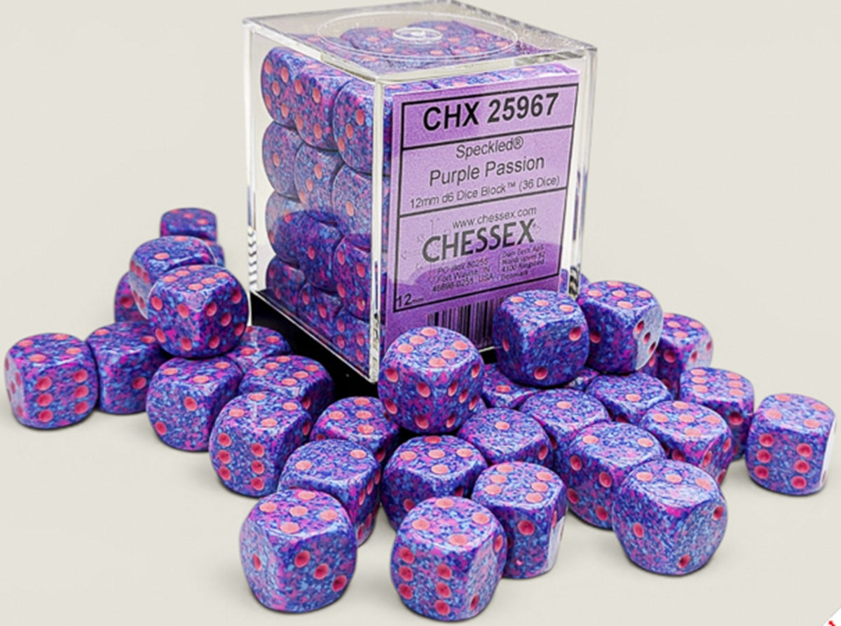 Chessex Speckled 36D6 Purple Passion 12MM