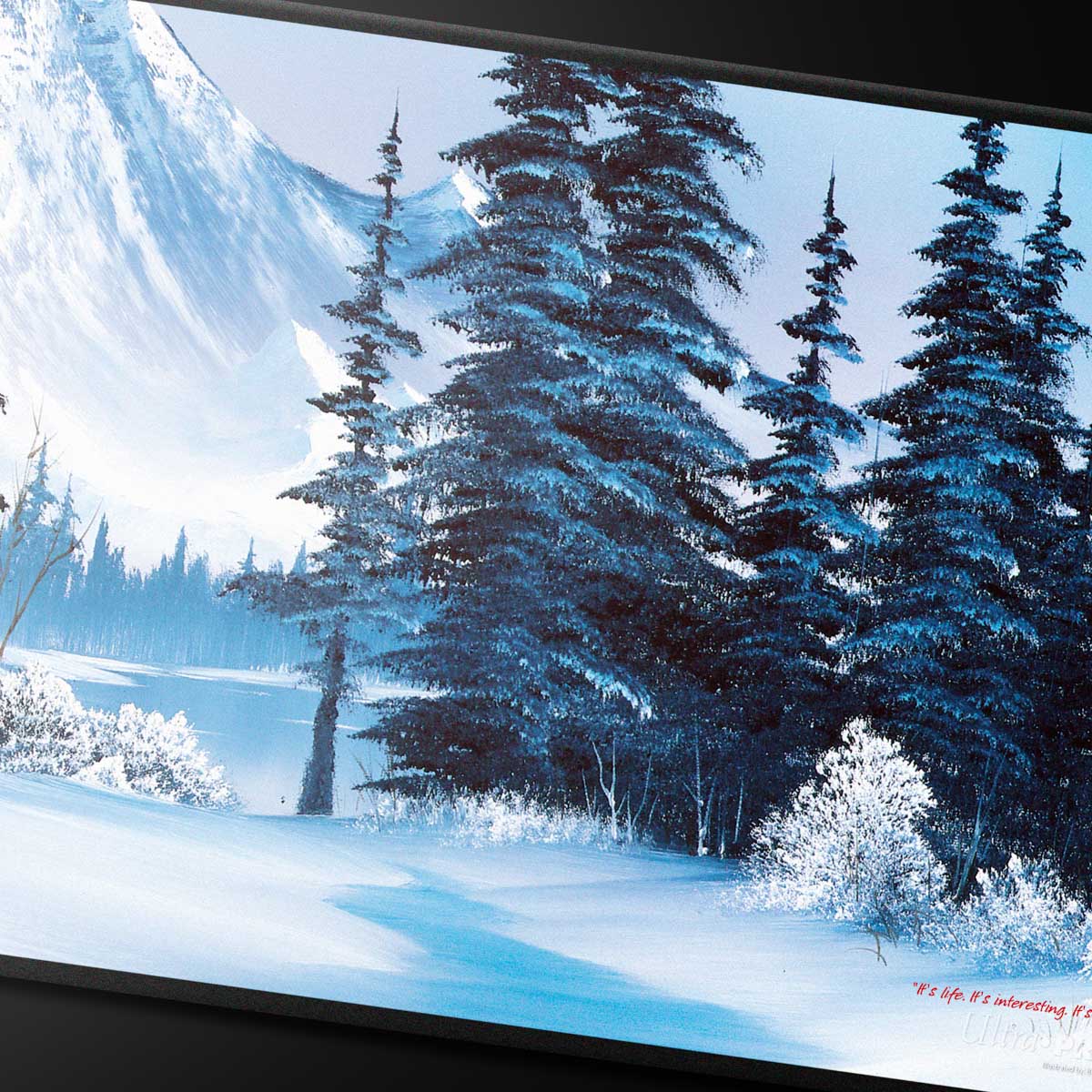 Ultra Pro - Bob Ross Winter Paradise Black Stitched Playmat