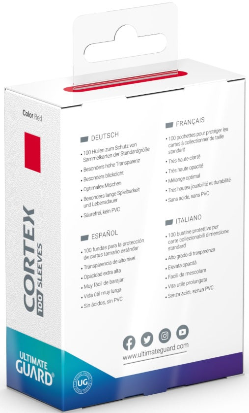 Ultimate Guard - Cortex Sleeves - STD Glossy Red 100 ct