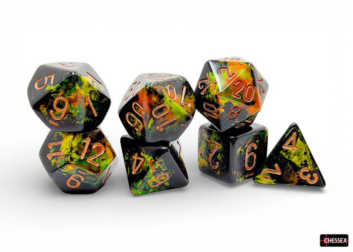 Brush 7-Die Set Polyhedral Deep Forest/Gold