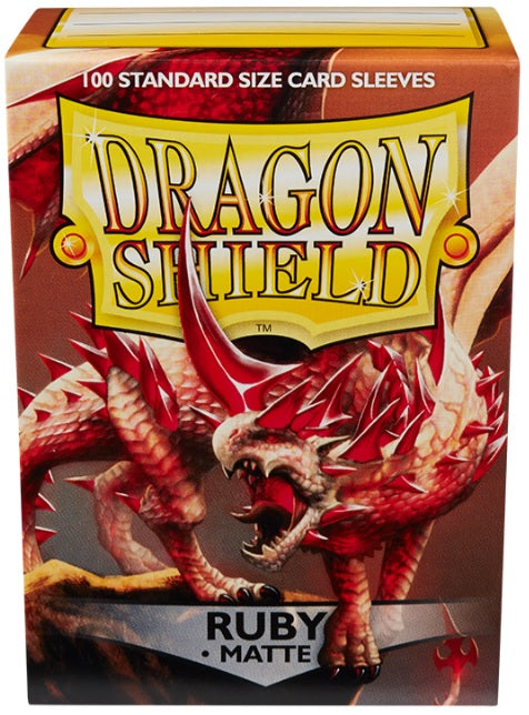 Dragon Shield - Ruby - Matte Sleeves (100 Count - Standard Size)