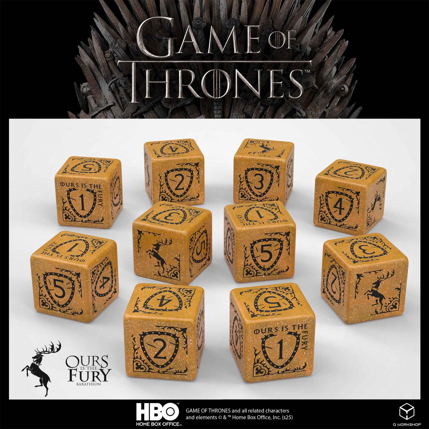 Game of Thrones: Baratheon 10 X D6 Dice Set