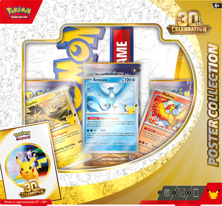 Pokémon TCG: 30th Celebration Poster Collection {Pre-Order}