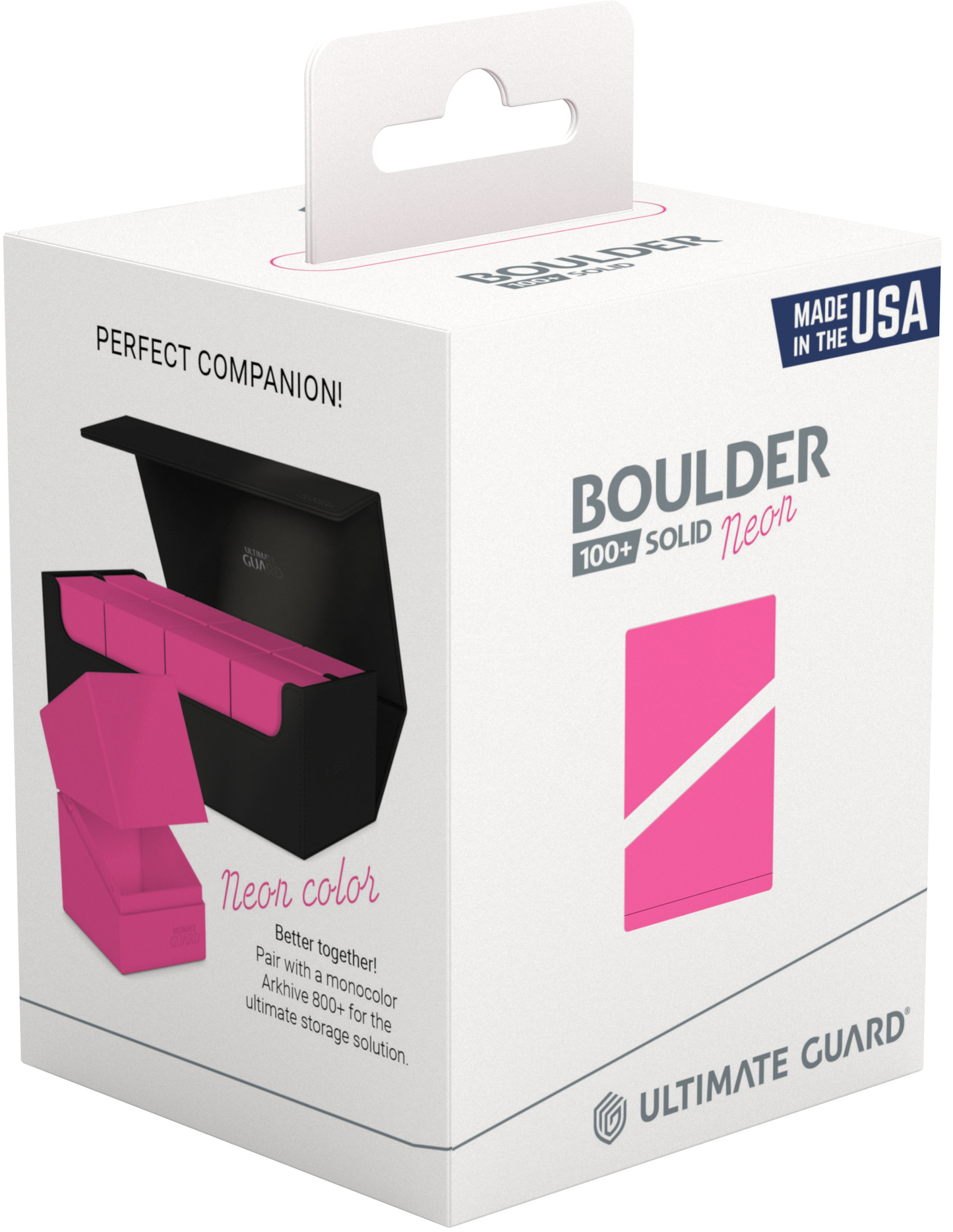 Ultimate Guard Boulder 100+ Solid Neon Pink