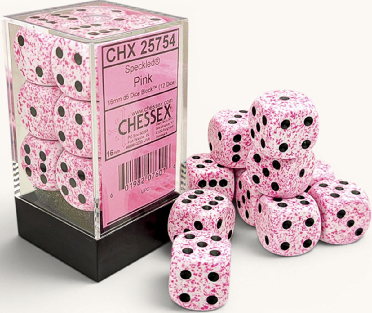 Chessex Speckled 12D6 Pink 16MM