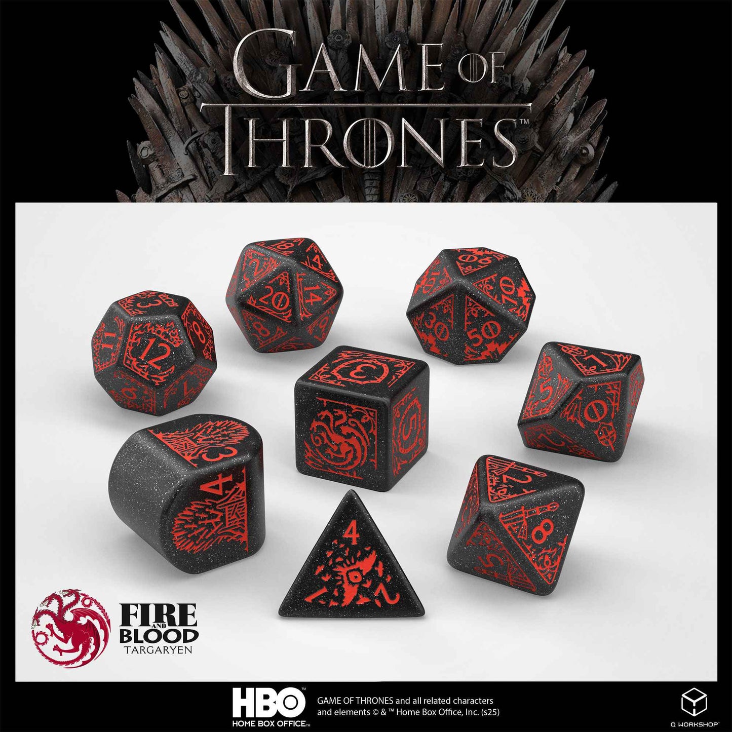 Game of Thrones Targaryen Dice Set