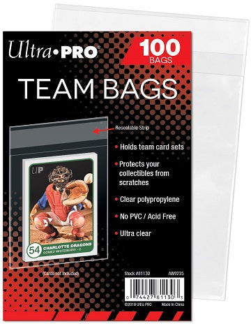 UltraPro Sleeves Team Bags Reseal (Pack of 100)