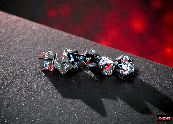 Brush 7-Die Set Polyhedral Dark Side/Blue