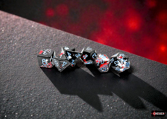 Brush 7-Die Set Polyhedral Dark Side/Blue