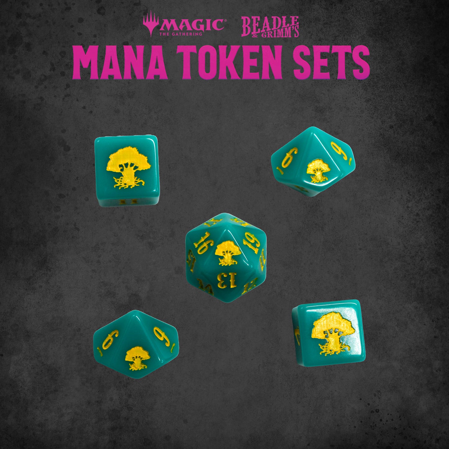 Beadle & Grimm's Magic the Gathering Mana Token Set - Green