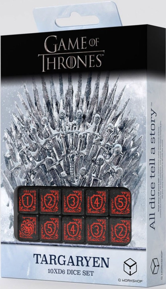 Game of Thrones Targaryen 10 X D6 Dice Set