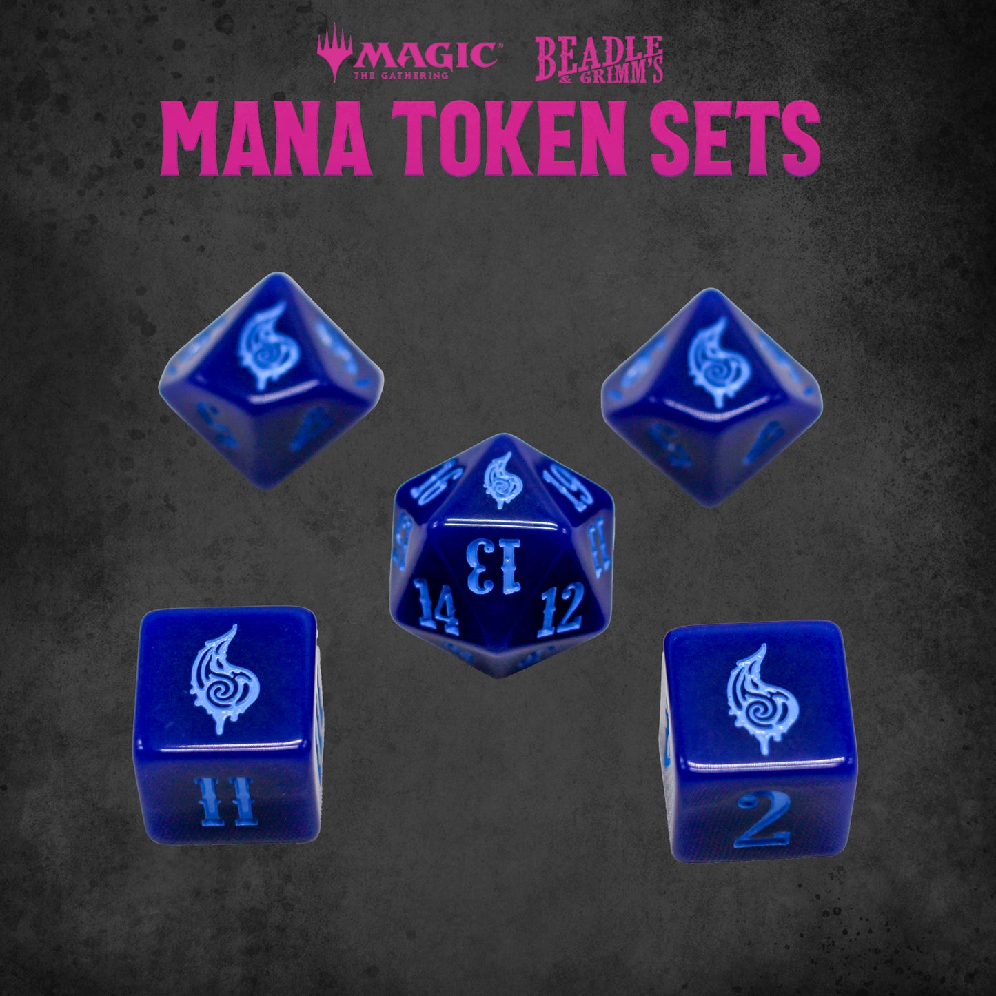 Beadle & Grimm's Magic the Gathering Mana Token Set - Blue