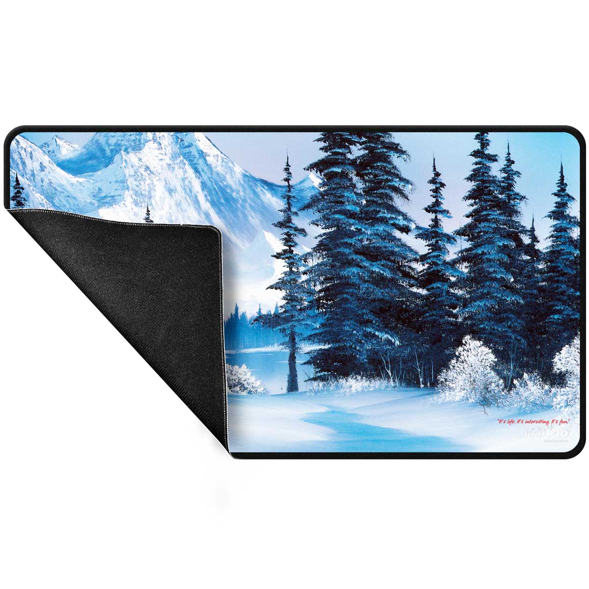 Ultra Pro - Bob Ross Winter Paradise Black Stitched Playmat