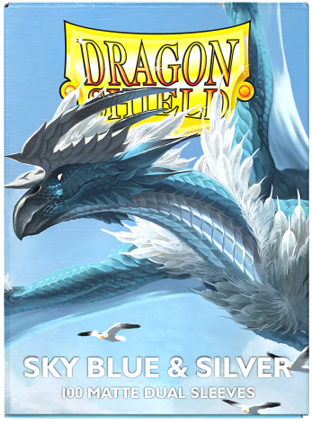 Dragon Shield - Sky Blue & Silver - Dual Matte Sleeves 100ct