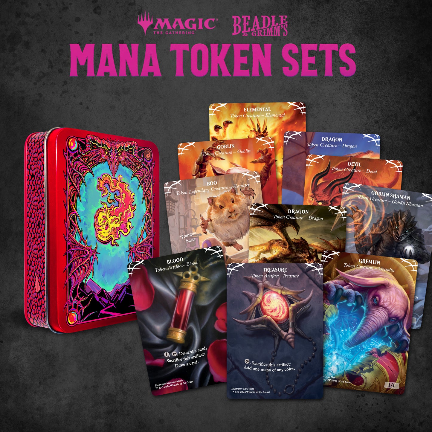 Beadle & Grimm's Magic the Gathering Mana Token Set - Red