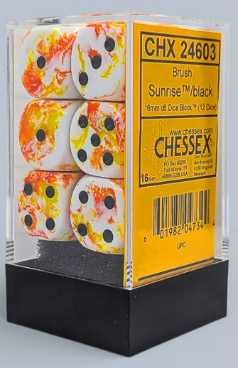 Chessex Brush 12D6 Sunrise/Black 16mm