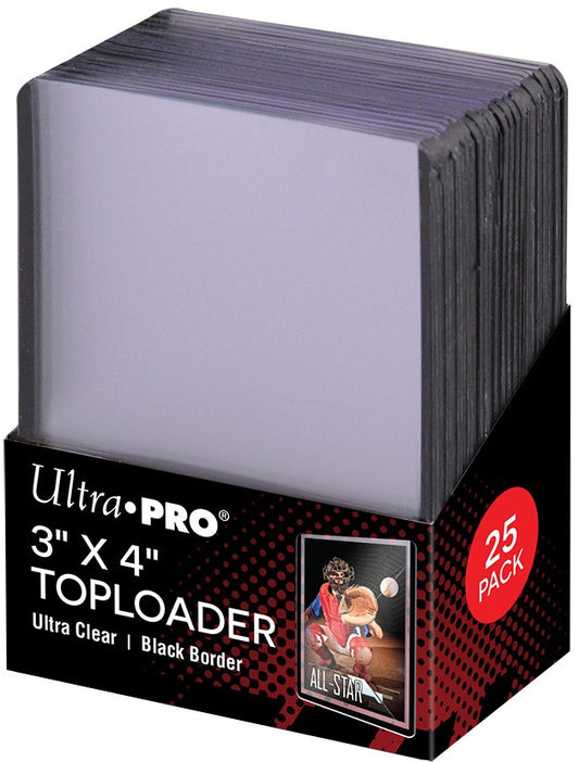 UltraPro 3" x 4" Ultra Clear Top loader (Black Border)