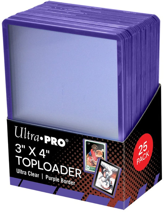 UltraPro 3" x 4" Ultra Clear Top loader (Purple Border)