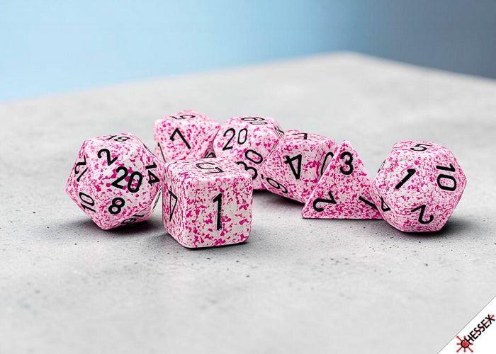 Chessex Speckled 7-Die Set Polyhedral Pink