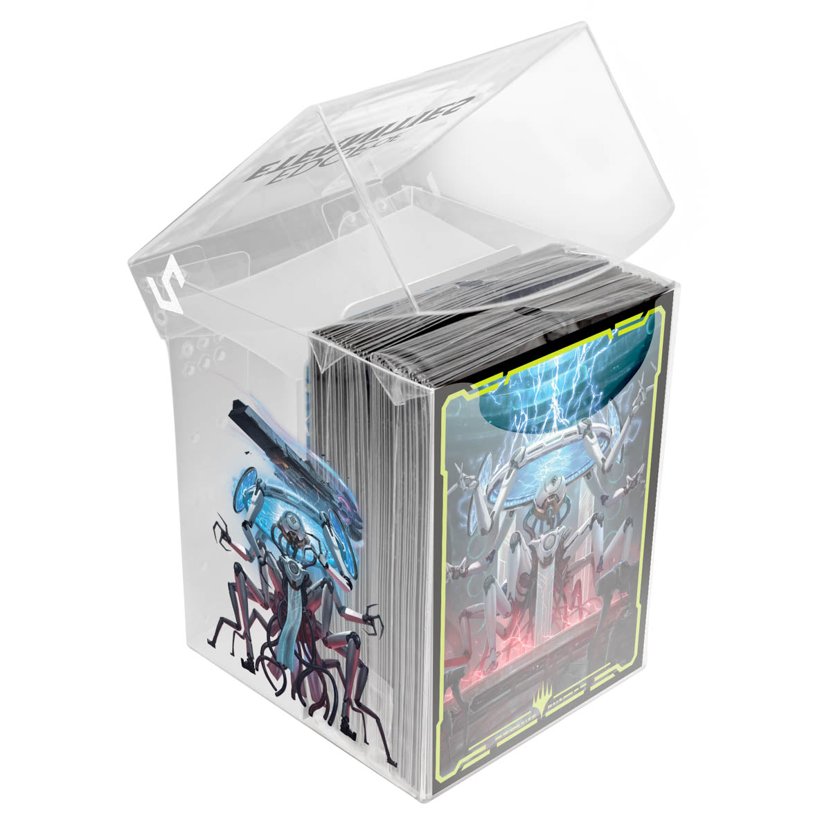 100+ Deck Protector + Sleeves In Clear Box Edge Of Eternities Commander A