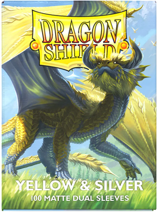 Dragon Shield Sleeve - Dual Matte Yellow & Silver 100ct