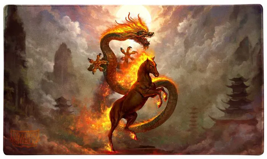 Dragon Shield Playmat With Tube Fire Horse