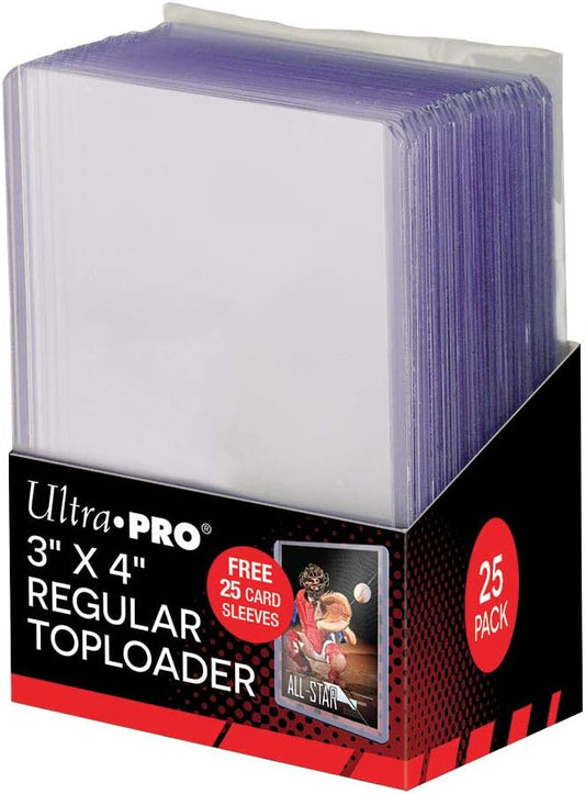 UltraPro 3" x 4" Regular Toploaders (Pack of 25)