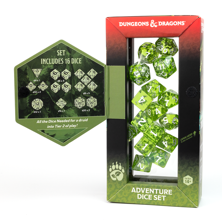 Dungeons & Dragons Adventure Dice by Sirius Dice - Druid [Green]