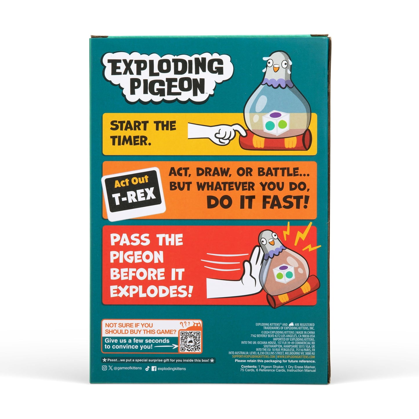 Exploding Pigeon Board Game