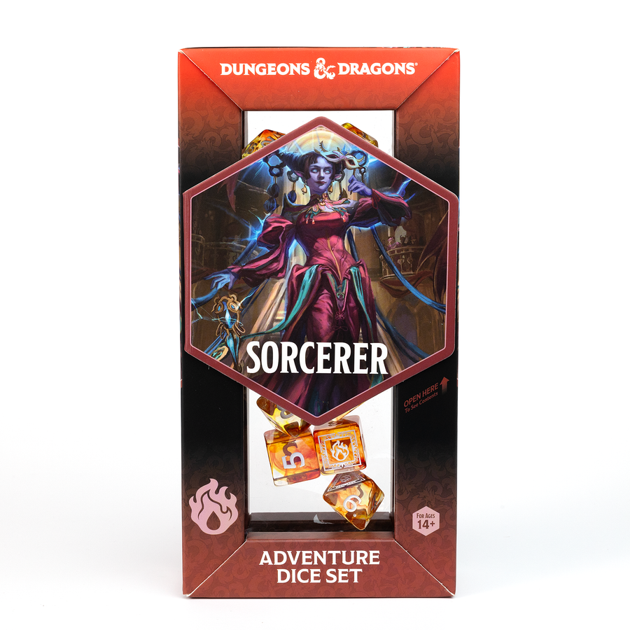 Dungeons & Dragons Adventure Dice by Sirius Dice - Sorcerer [Orange]