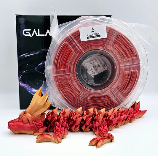 Galactic3D PLA - 1.75mm / 1 kg - Red/Gold Rainbow Silk