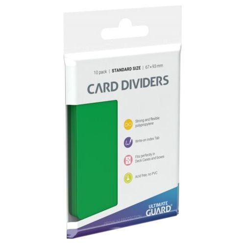 Ultimate Guard Card Dividers - Standard Size (10 pack) - Green